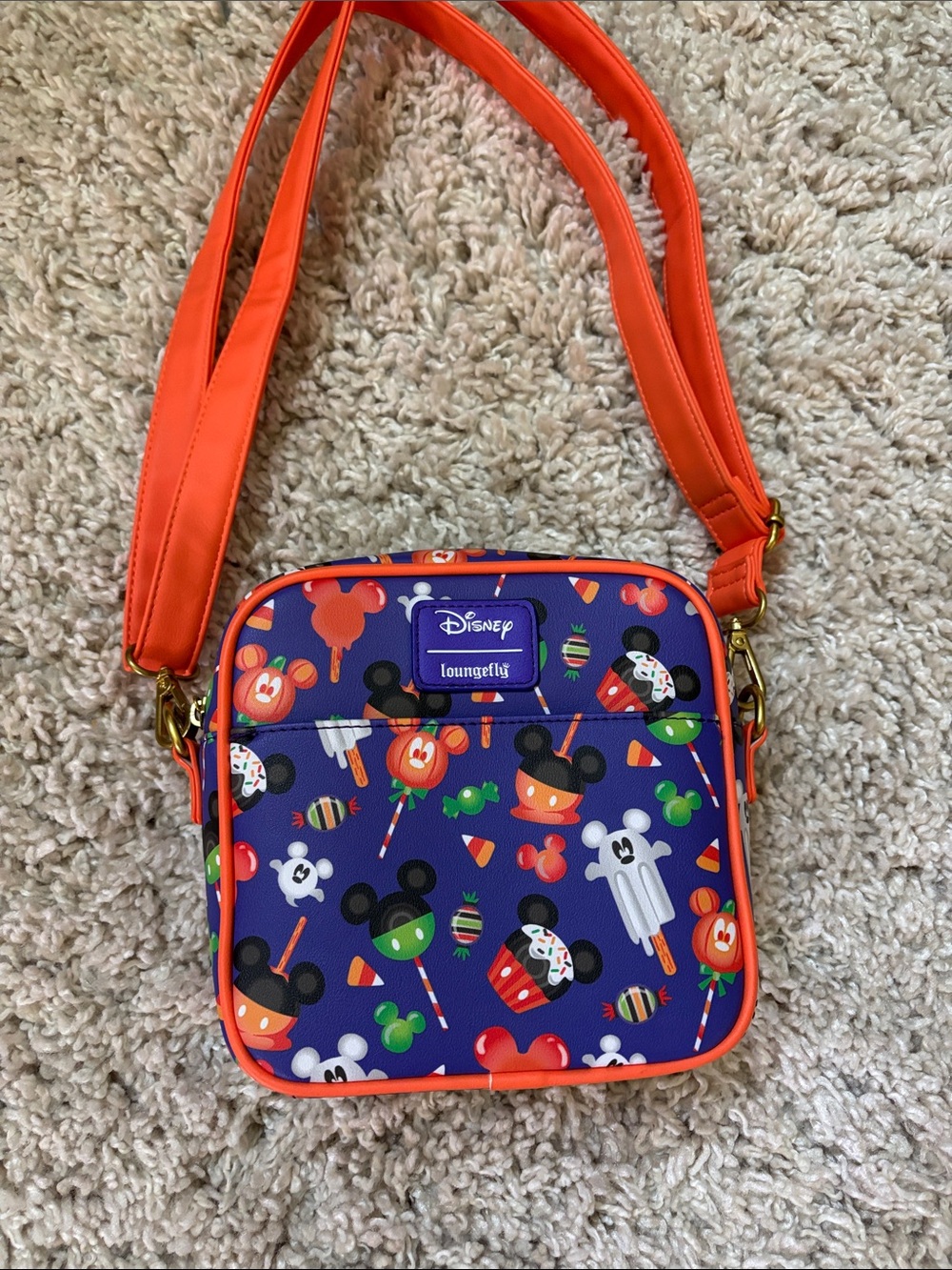 Loungefly Kids Orange & Purple Halloween Candy Crossbody Bag